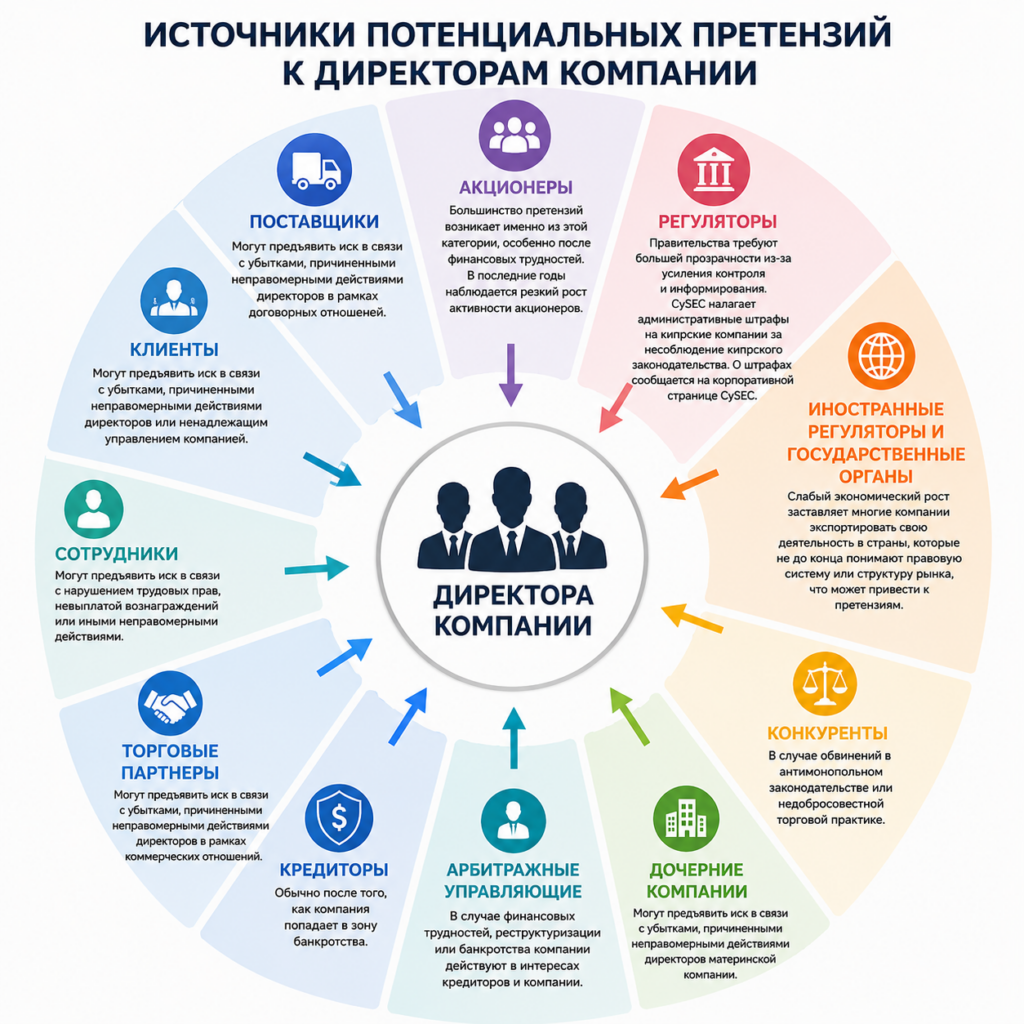 Страхование ответственности директоров и должностных лиц - Источники претензий