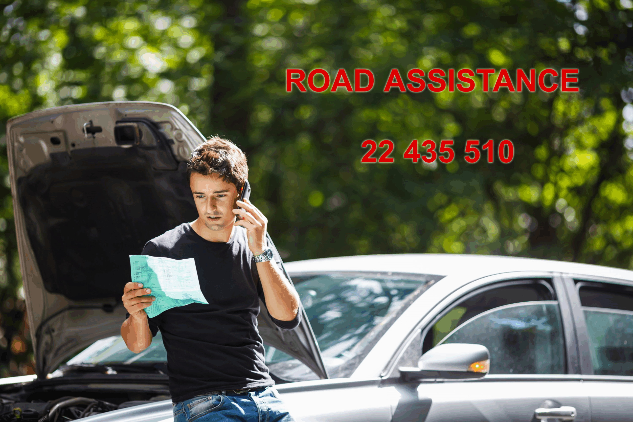 24-hour road assistance to the driver (AIG)