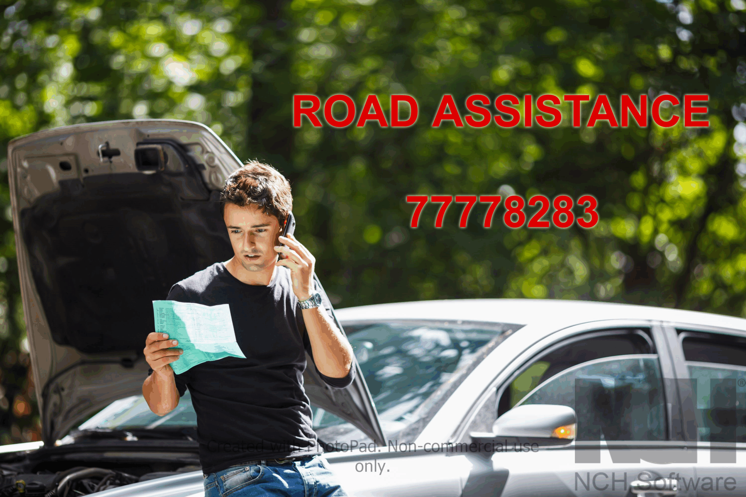 24-hour road assistance to the driver (CNP)